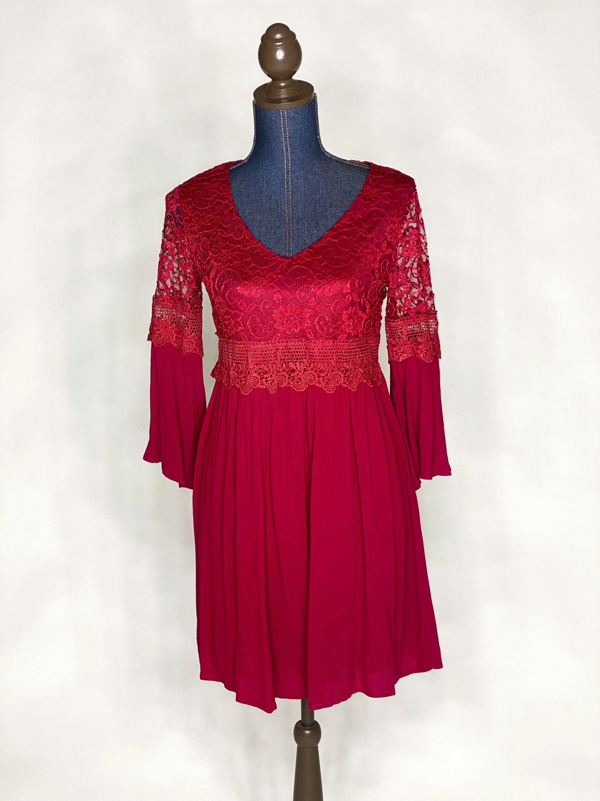 Red lace dress Size Small