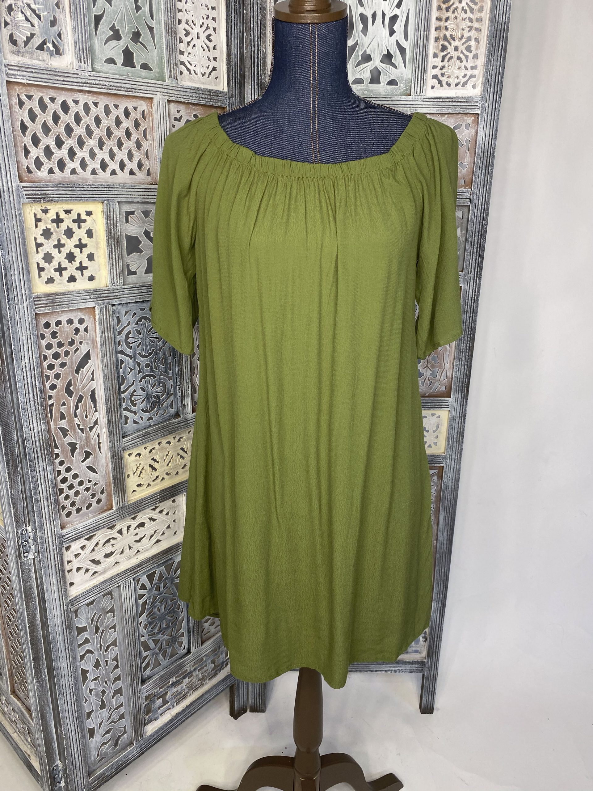 olive green dress size medium